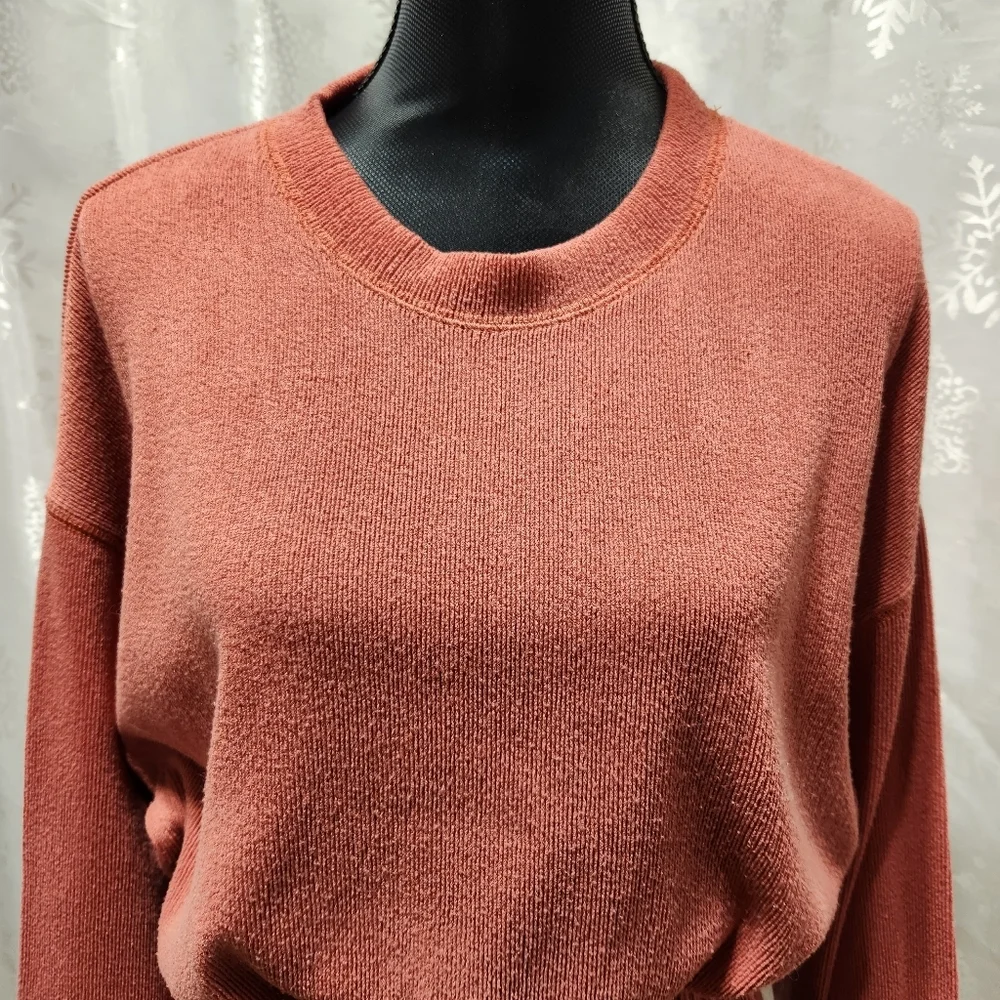 ZARA Basic Ribbed Knit Peplum Ruffle Top (S) - Picture 3 of 10